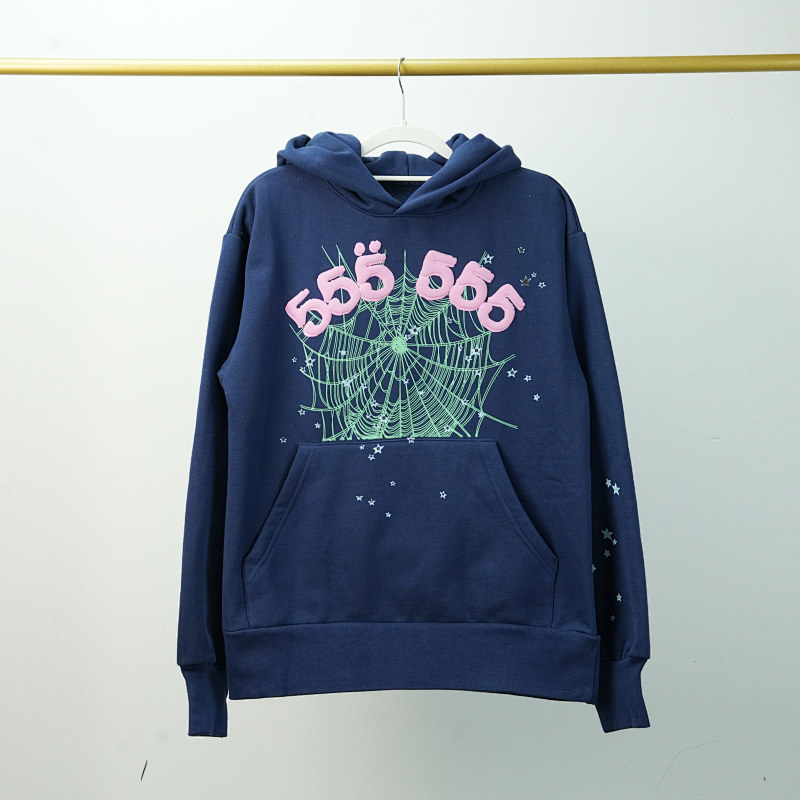 Sp5der Worldwide Red Angel Number 555 NAVY