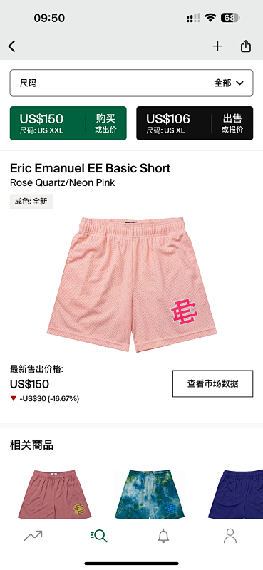 Eric Emanuel EE Basic Short Rose Quartz/Neon Pink