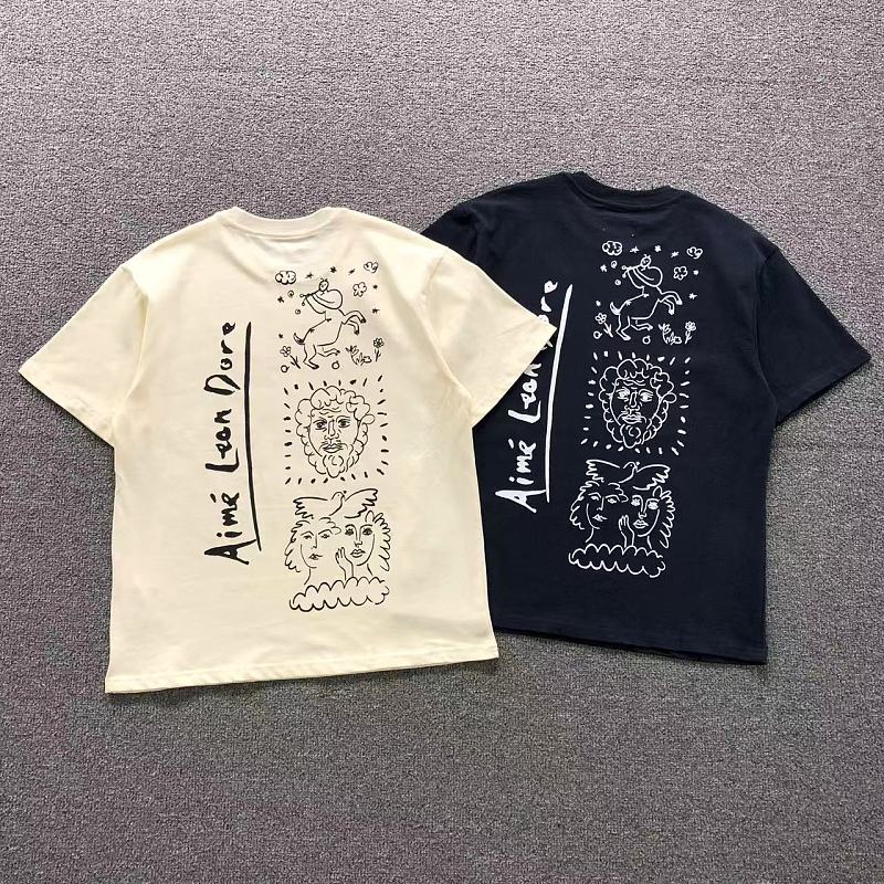 AIME LEON DORE T-SHIRT 42042017170（im 170cm 60kg i wear size S in the phot）