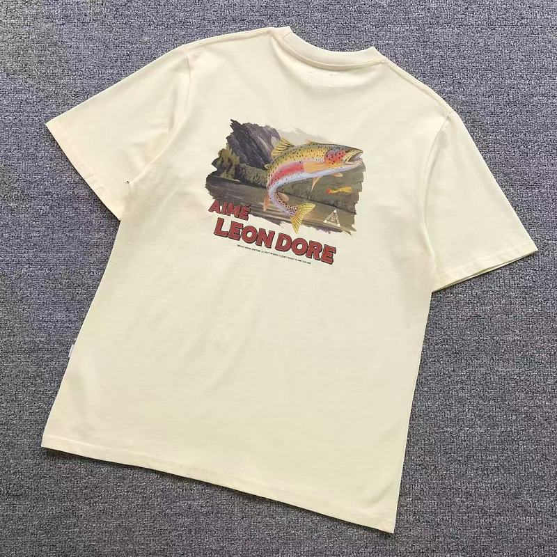 AIME LEON DORE T-SHIRT 126260856（im 170cm 60kg i wear size M in the phot）