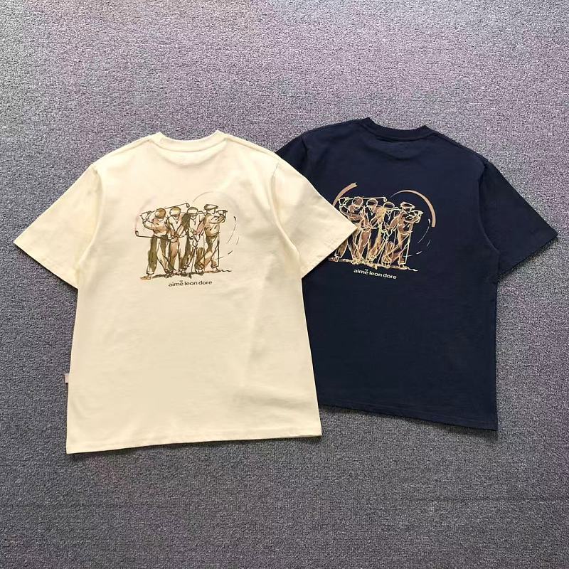 AIME LEON DORE T-SHIRT 126260356（im 170cm 60kg i wear size M in the phot）
