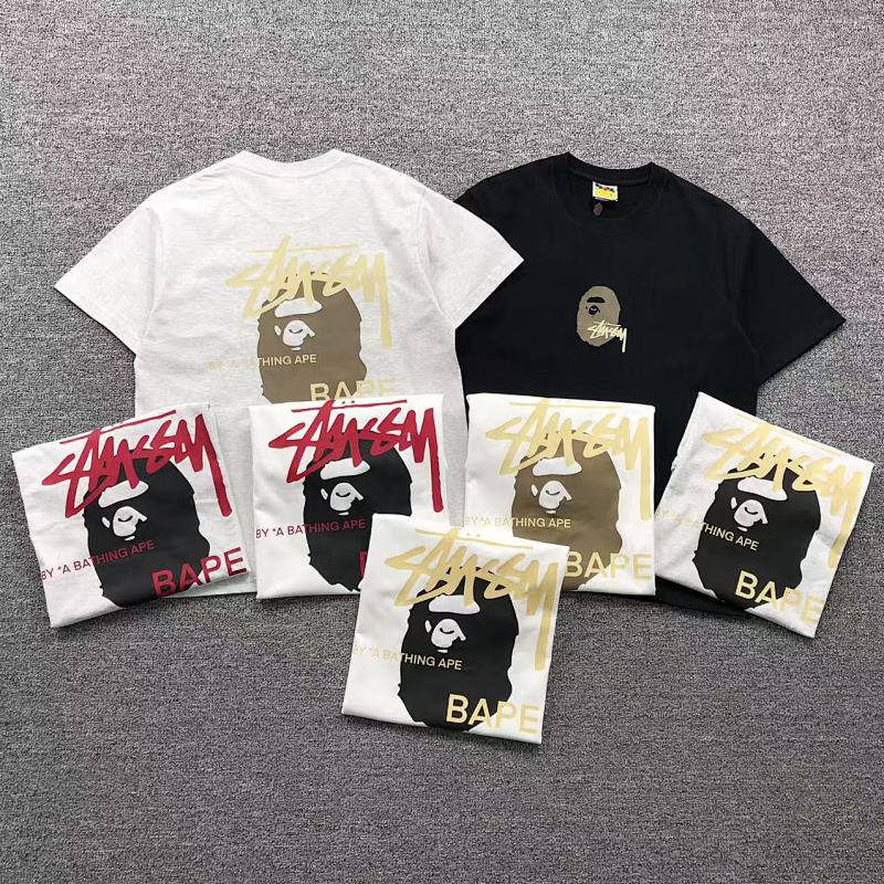 BAPE STUSSY T-SHIRT 411181842（im 170cm 57kg i wear size S in the phot）