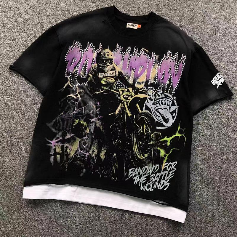 ROUGH PLAY T-SHIRT 5212020168（im 170cm 60kg i wear size S in the phot）