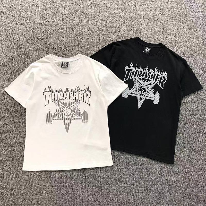THRASHER T-SHIRT 41060905121 （im 170cm 60kg i wear size M in the phot）