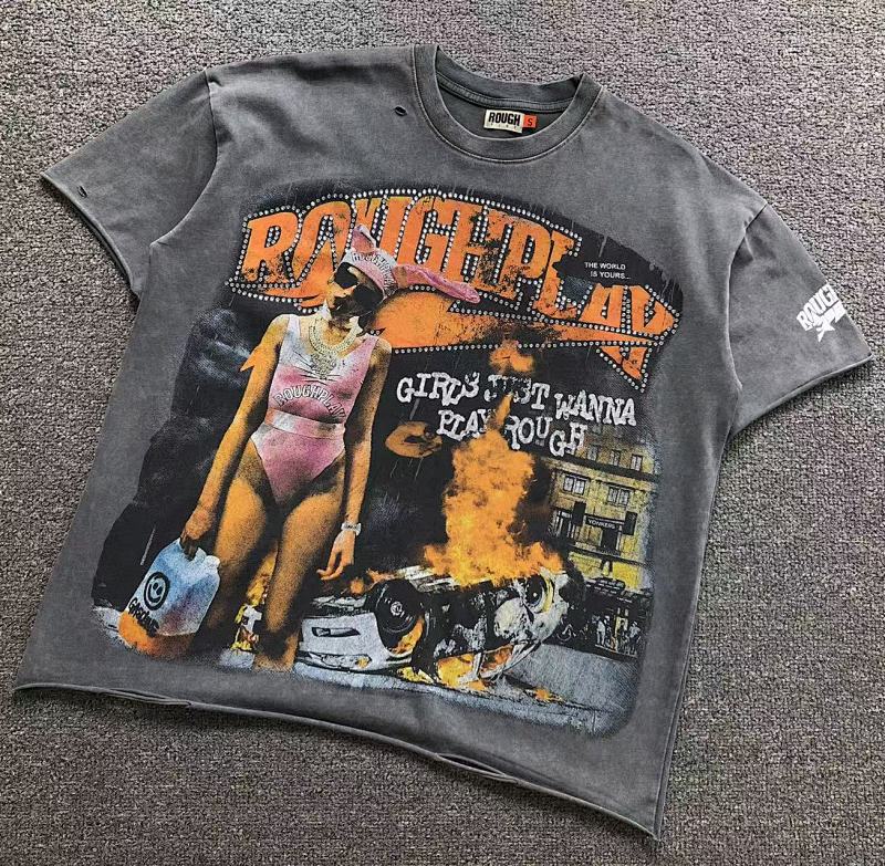 ROUGH PLAY T-SHIRT 5212023168（im 170cm 60kg i wear size S in the phot）