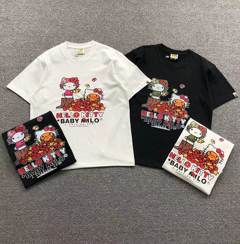 BAPE T-SHIRT 4104240298（im 170cm 60kg i wear size S in the phot）