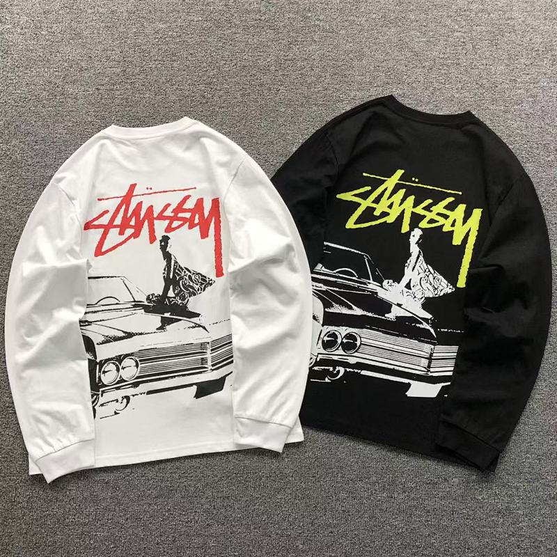 STUSSY LONG SLEEVED 4107011077（im 170cm 60kg i wear size M in the phot）