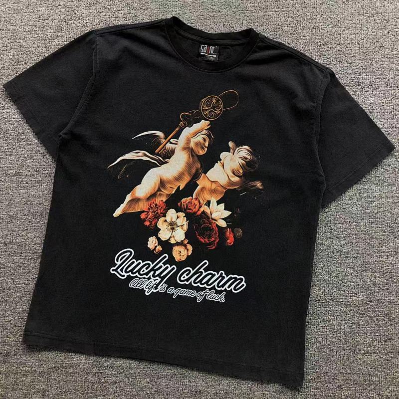 SAINT MICHAEL T-SHIRT 4104120177（im 170cm 60kg i wear size S in the phot）