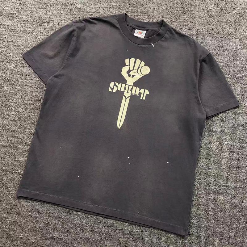 SAINT MICHAEL T-SHIRT 5121609136（im 170cm 60kg i wear size L in the phot）