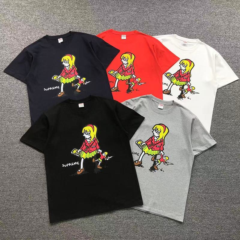 SUPREME T-SHIRT 128311802（im 170cm 60kg i wear size L in the phot）
