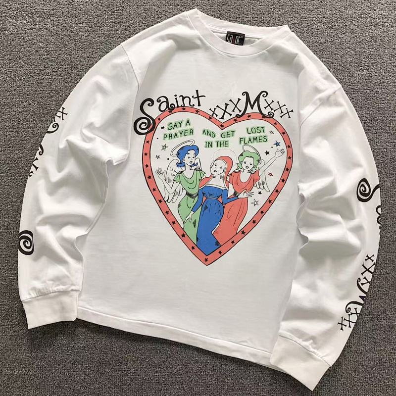 SAINT MICHAEL LONG SLEEVED 3110081517（im 170cm 60kg i wear size M in the phot）