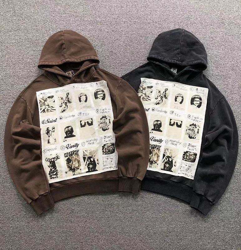 SAINT VANITY HOODIE 3108052072（im 170cm 60kg i wear size M in the phot）