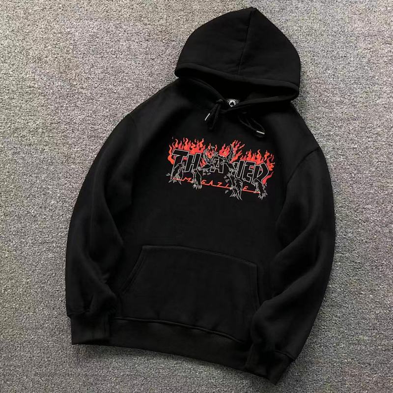 THRASHER HOODIE 5101019121（im 170cm 60kg i wear size L in the phot）