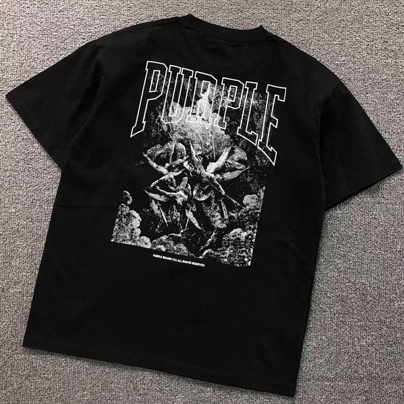 PURPLE T-SHIRT 1108013874（im 170cm 60kg i wear size S in the phot）