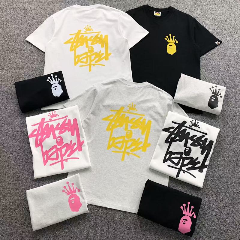 BAPE STUSSY T-SHIRT 411183342（im 170cm 57kg i wear size S in the phot）