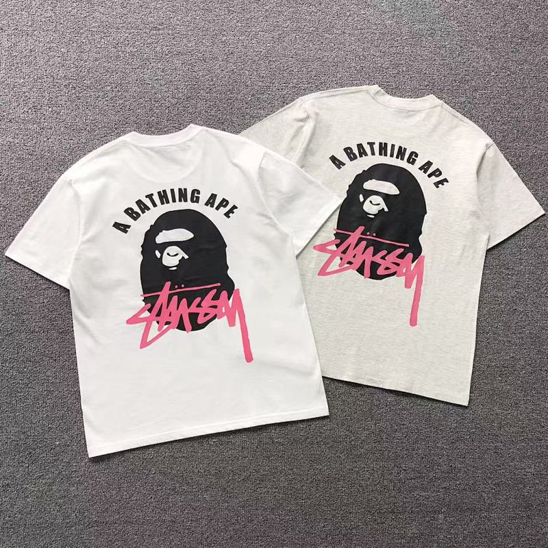 STUSSY BAPE T-SHIRT 3104151931（im 170cm 60kg i wear size S in the phot）