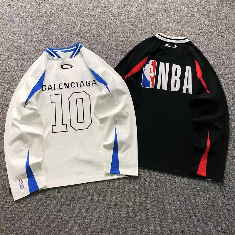 BALENCIAGA NBA BASKETBALL LONG SLEEVED 42082105163 （im 170cm 60kg i wear size S in the phot）