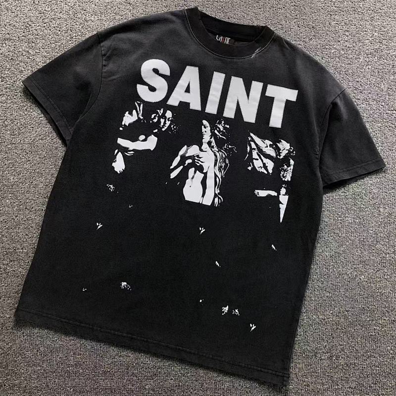 SAINT MICHAEL T-SHIRT 3201210517（im 170cm 60kg i wear size S in the phot）