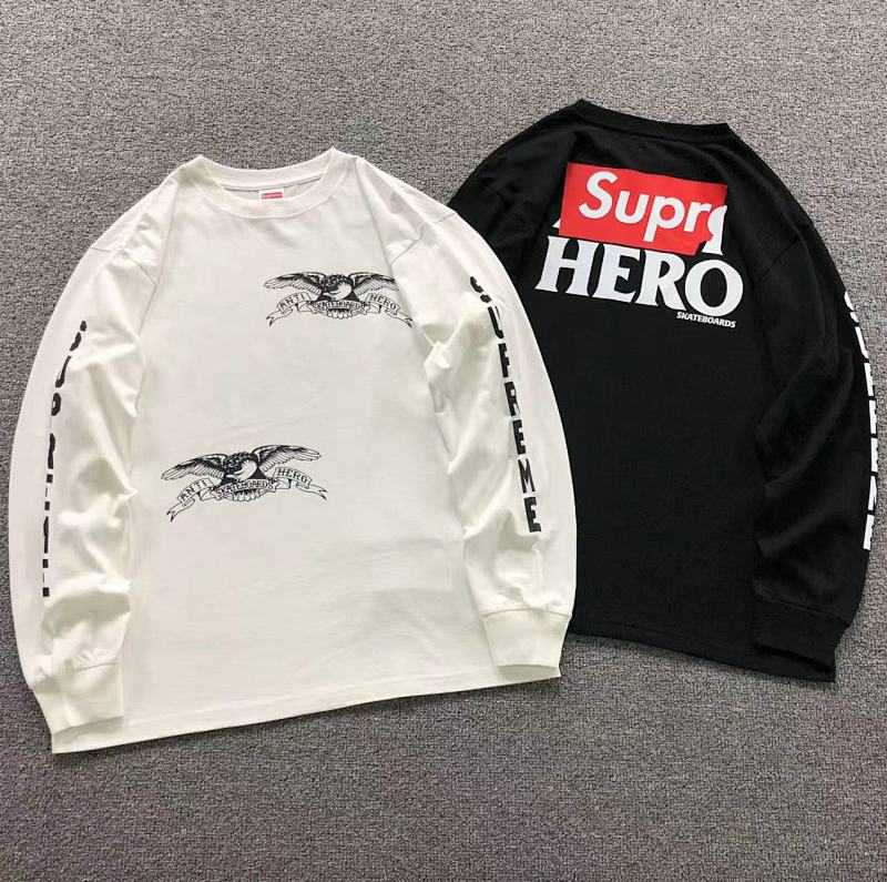SUPREME LONG SLEEVED 1111050102（im 170cm 60kg i wear size L in the phot）