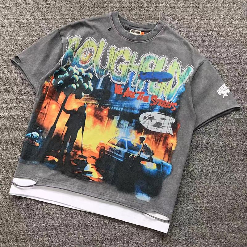 ROUGH PLAY T-SHIRT 5212010168（im 170cm 60kg i wear size S in the phot）
