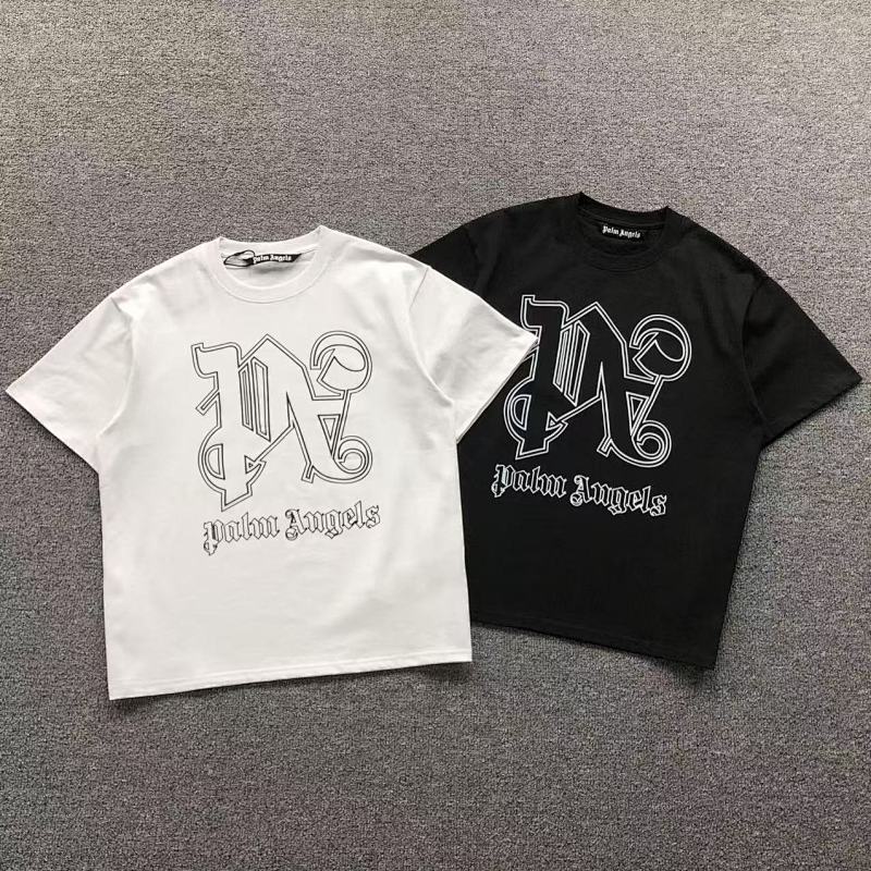 PALM ANGELS T-SHIRT 41070127121（im 170cm 60kg i wear size S in the phot）