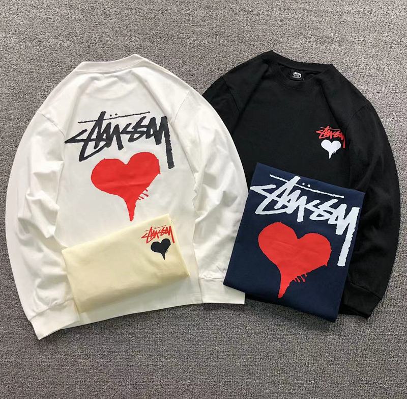 STUSSY LONG SLEEVED 4110050498（im 170cm 60kg i wear size M in the phot）