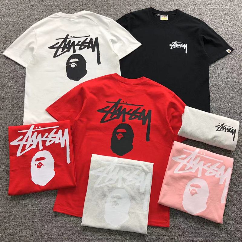 BAPE STUSSY T-SHIRT 411183442（im 170cm 57kg i wear size S in the phot）