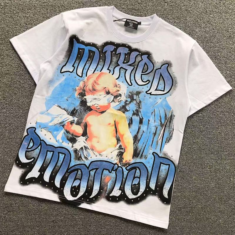 MIXED EMOTION T-SHIRT 5211010168（im 170cm 60kg i wear size S in the phot）