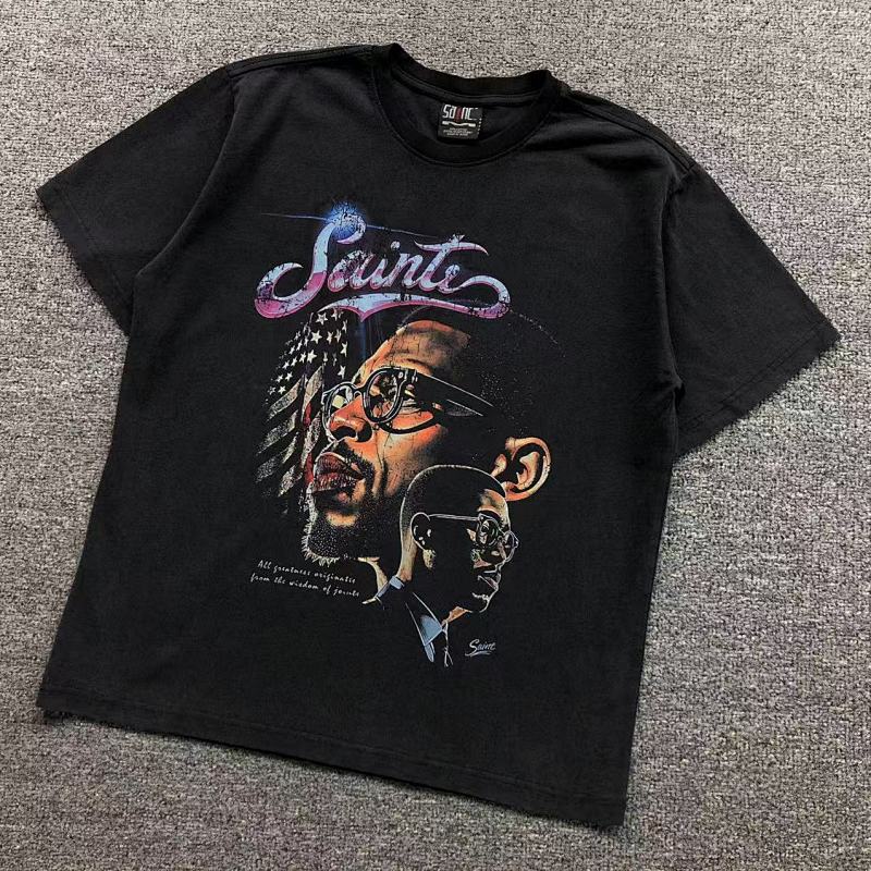 SAINT MICHAEL T-SHIRT 4104120977（im 170cm 60kg i wear size S in the phot）