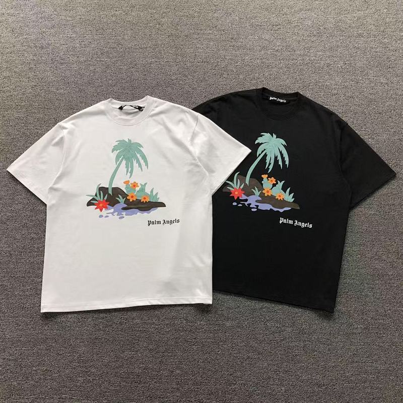 PALM ANGELS T-SHIRT 41060930121（im 170cm 60kg i wear size L in the phot）