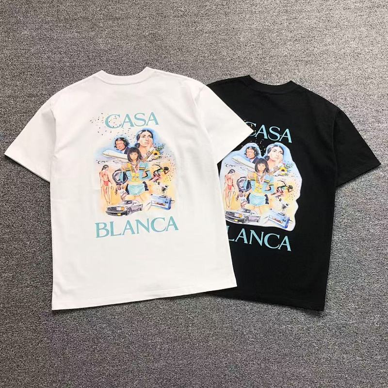 CASABLANCA T-SHIRT 2161120125（im 170cm 60kg i wear size S in the phot）