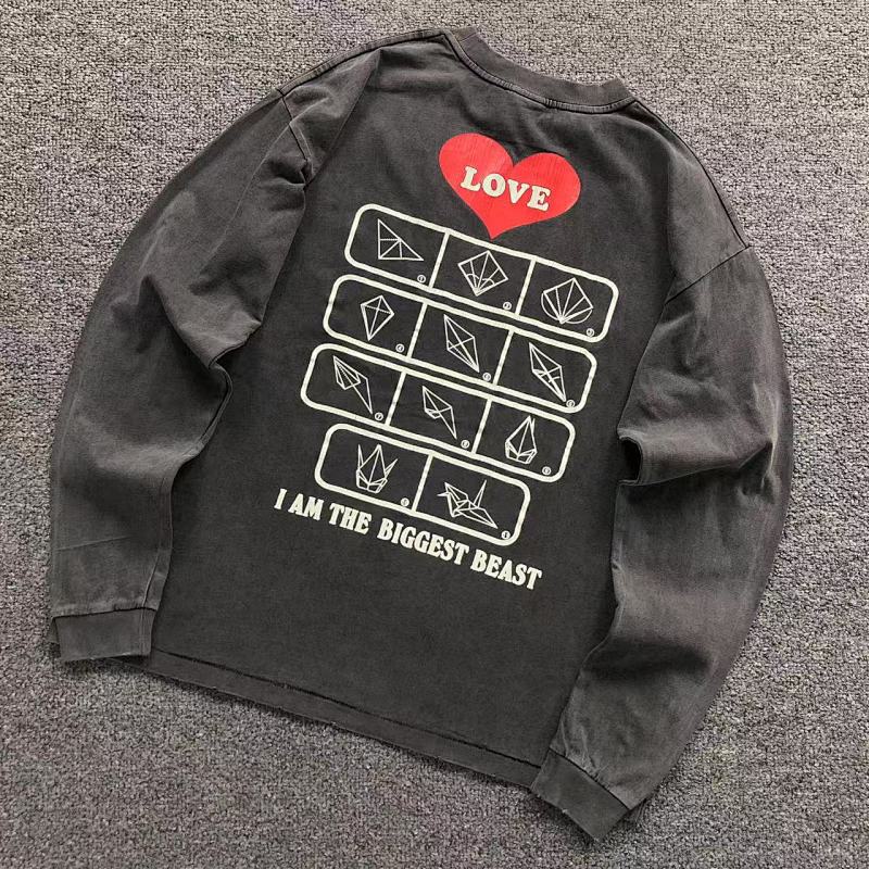 SAINT MICHAEL LONG SLEEVED 41040501617（im 170cm 60kg i wear size S in the phot）