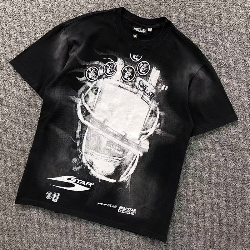 HELLSTAR T-SHIRT 3107013417（im 170cm 60kg i wear size S in the phot）