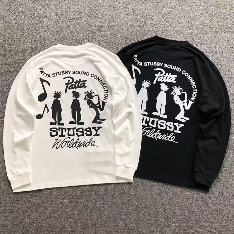 STUSSY LONG SLEEVED 582014123 （im 170cm 60kg i wear size M in the phot）
