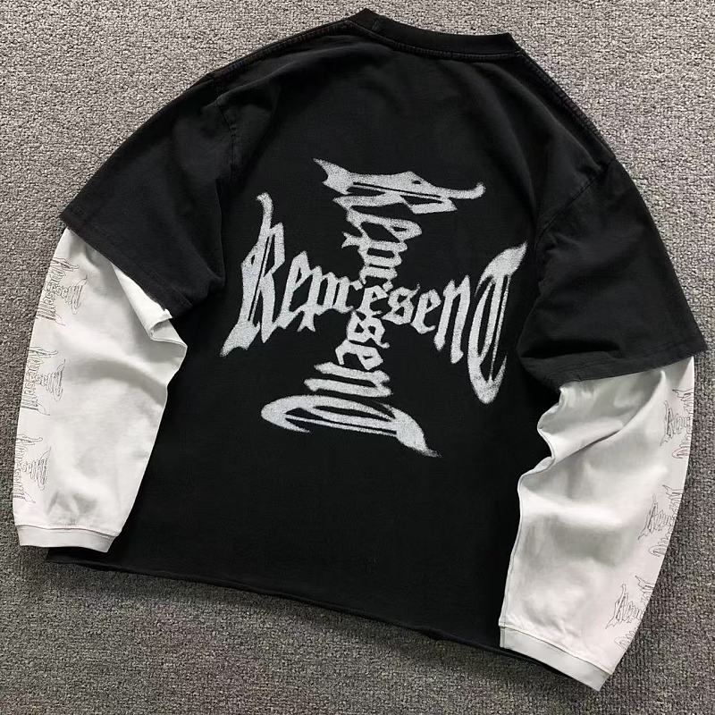 REPRESENT LONG SLEEVED 3205301417（im 170cm 60kg i wear size S in the phot）