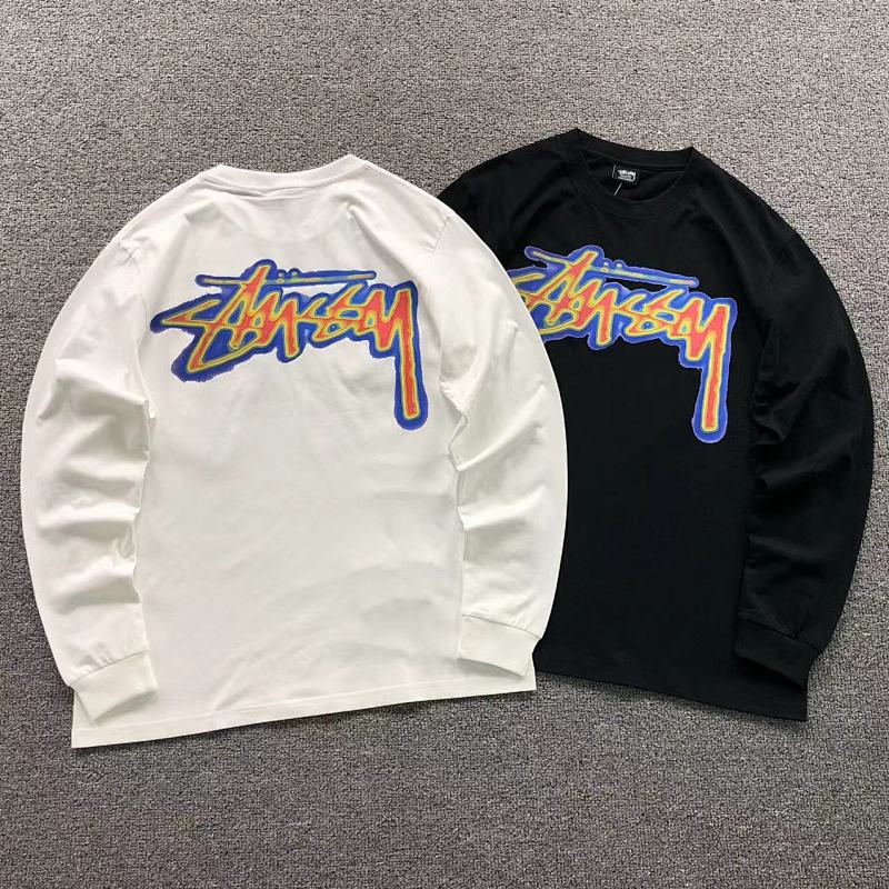 STUSSY LONG SLEEVED 582003123（im 170cm 60kg i wear size M in the phot）