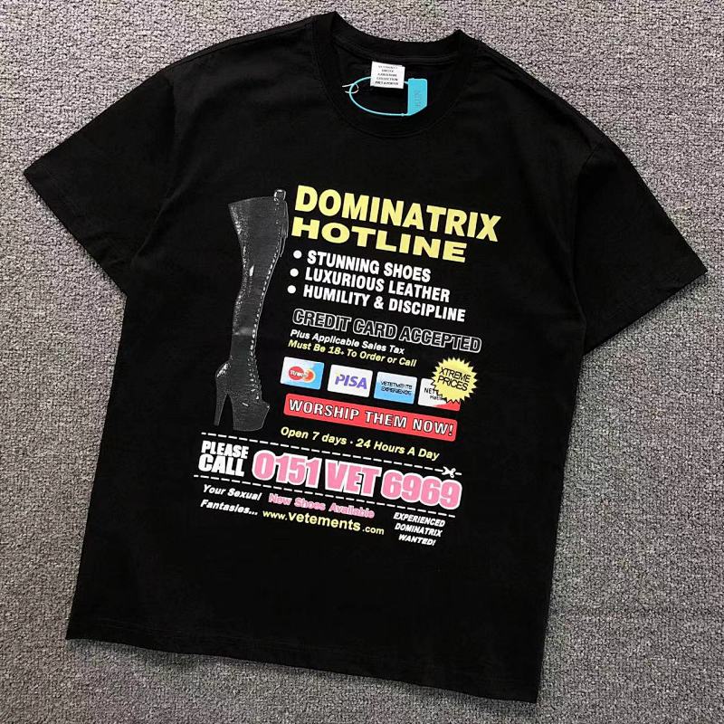 VETEMENTS T-SHIRT 41081209145（im 170cm 60kg i wear size S in the phot）