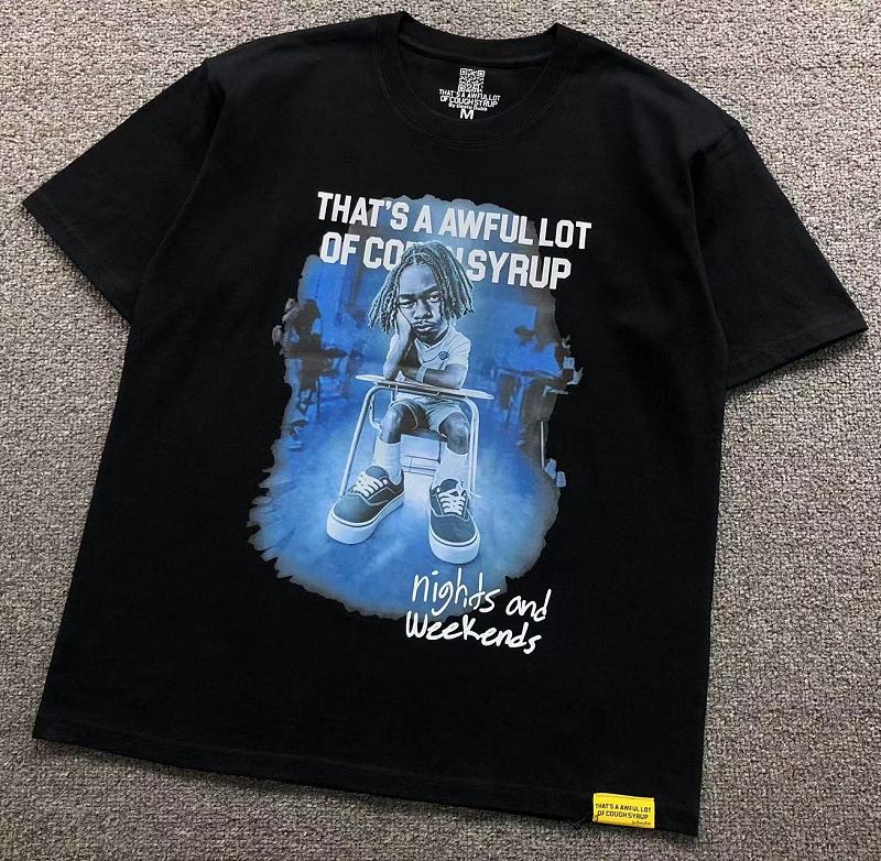 COUGH SYRUP T-SHIRT 5208140378 （im 170cm 60kg i wear size M in the phot）