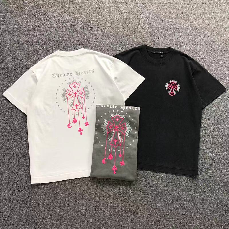 CHROME HEARTS T-SHIRT 5252504147（im 170cm 60kg i wear size L in the phot）