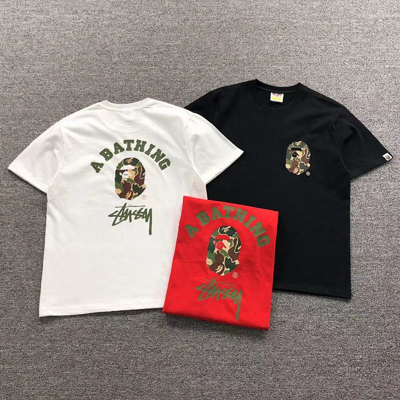 BAPE STUSSY T-SHIRT 411182442（im 170cm 57kg i wear size S in the phot）