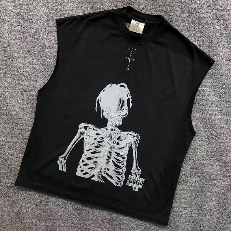 VINTAGE TRAVIS SCOTT VEST 215052817（im 170cm 60kg i wear size L in the phot）