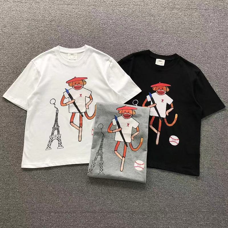 AMI T-SHIRT 22042344001 （im 170cm 60kg i wear size S in the phot）