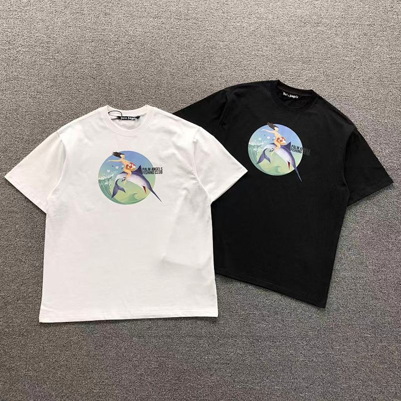 PALM ANGELS T-SHIRT 41060950121（im 170cm 60kg i wear size L in the phot）