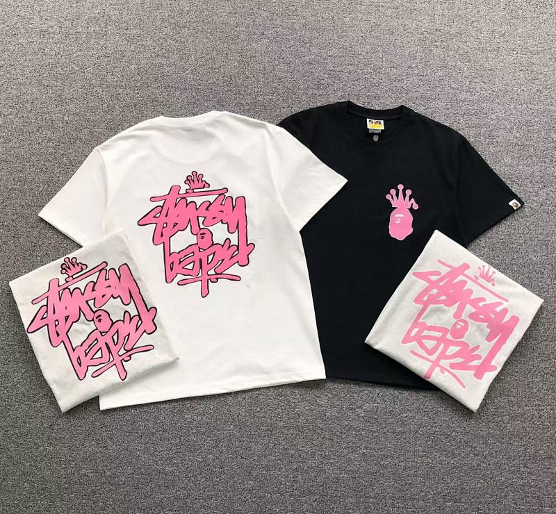 BAPE STUSSY T-SHIRT 411183142（im 170cm 57kg i wear size S in the phot）
