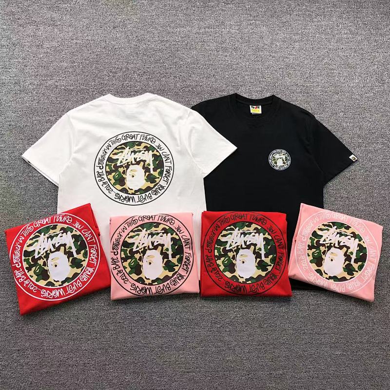 BAPE STUSSY T-SHIRT 411183242（im 170cm 57kg i wear size S in the phot）