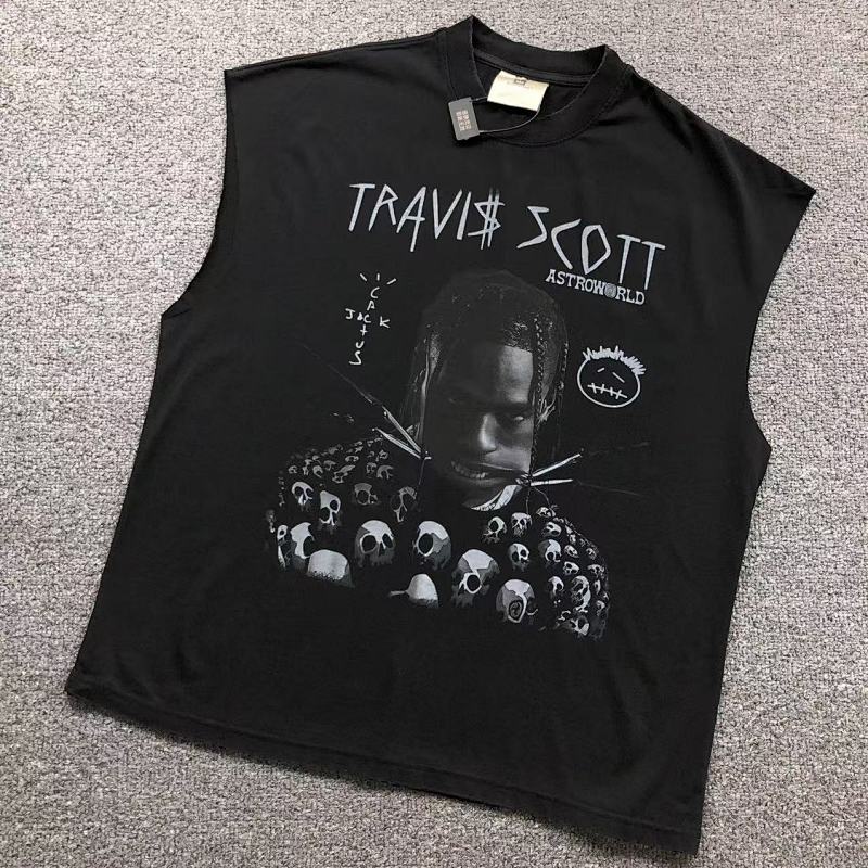 VINTAGE TRAVIS SCOTT VEST 504051317（im 170cm 60kg i wear size M in the phot）