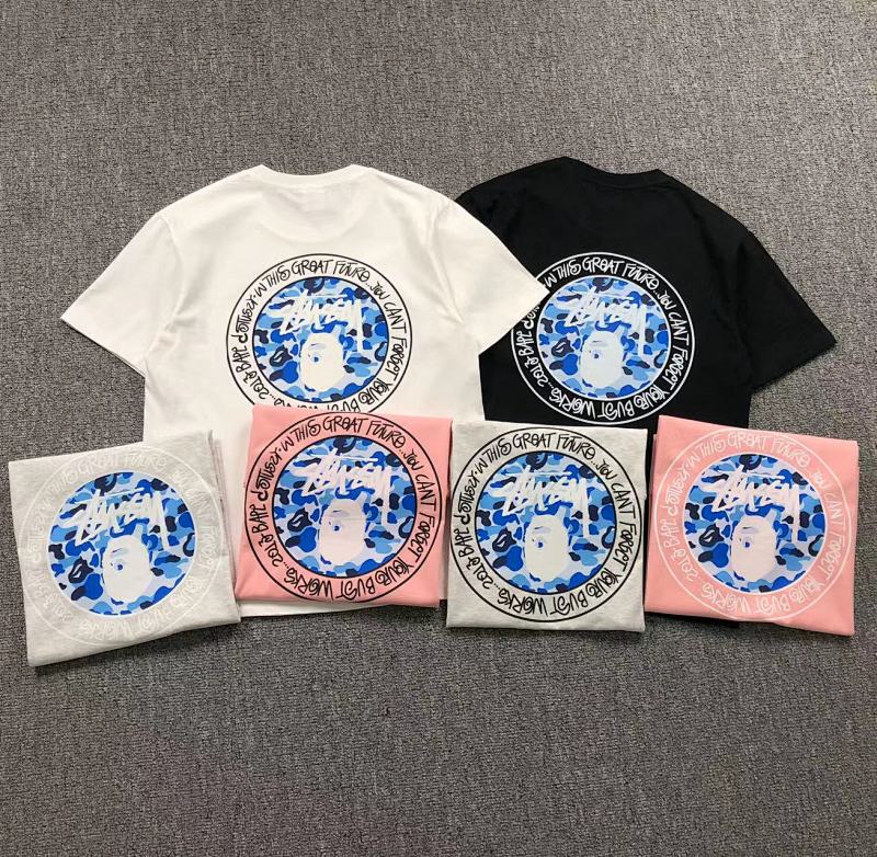 BAPE STUSSY T-SHIRT 411181642（im 170cm 57kg i wear size S in the phot）