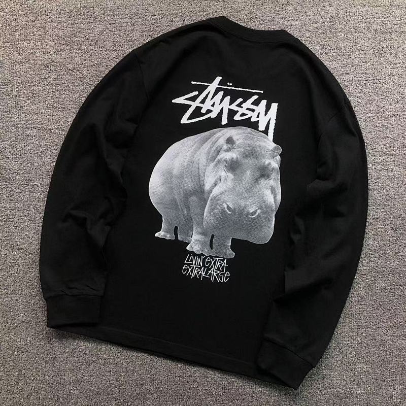 STUSSY LONG SLEEVED 412062498（im 170cm 60kg i wear size XL in the phot）