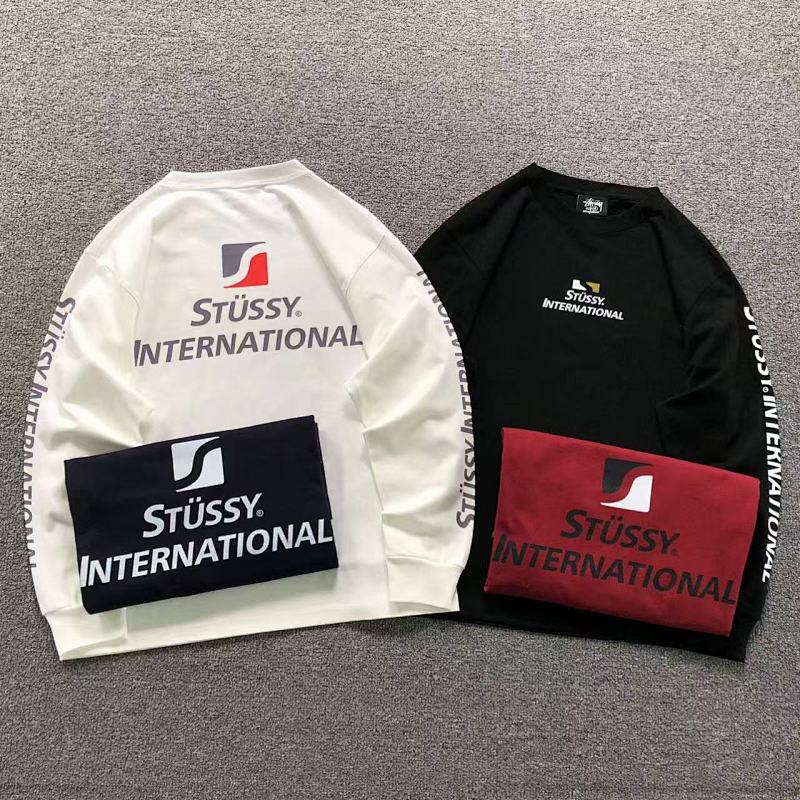 STUSSY LONG SLEEVED 412052502（im 170cm 60kg i wear size M in the phot）