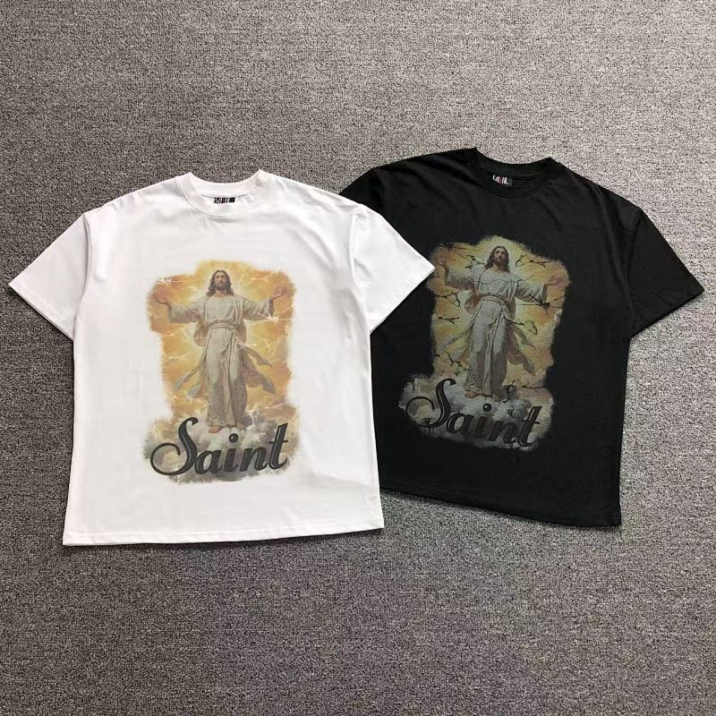SAINT MICHAEL T-SHIRT 213120678（im 170cm 60kg i wear size M in the phot）